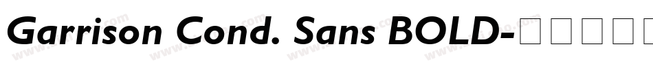 Garrison Cond. Sans BOLD字体转换